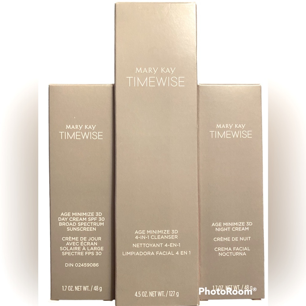 Mary Kay Timewise 3 piece set opened, full containers.